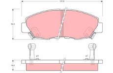 Sada brzdových destiček, kotoučová brzda TRW GDB894