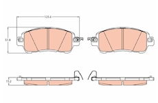 Sada brzdových destiček, kotoučová brzda TRW GDB2122