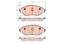 Sada brzdových destiček, kotoučová brzda TRW GDB2219