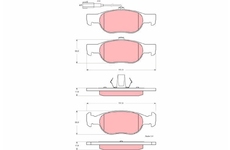 Sada brzdových destiček, kotoučová brzda TRW GDB1564