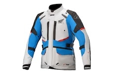 bunda ANDES DRYSTAR HONDA kolekce, TECH-AIR 5 kompatibilní, ALPINESTARS (světle šedá/černá/modrá/červená, vel. 2XL)