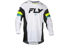 dres LITE, FLY RACING - USA 2024 (bílá/černá/hi-vis, vel. L)