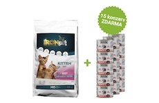 IRONpet Cat Kitten Beef (Hovězí) 12 kg + 15 konzerv 200 g ZDARMA