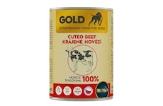 IRONpet Gold Dog Hovězí krájená svalovina, konzerva 400 g