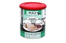 MAX Deluxe Dog 1/2 kuřete s játry, konzerva 800 g