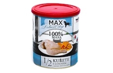 MAX Deluxe Dog 1/2 kuřete s lososem, konzerva 800 g