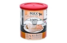 MAX Deluxe Dog 1/2 kuřete s vemínkem, konzerva 800 g