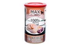 MAX Deluxe Dog 3/4 kuřete se srdcem, konzerva 1200 g