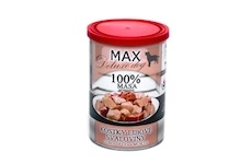 MAX Deluxe Dog kostky libové svaloviny, konzerva 400 g