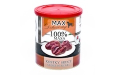 MAX Deluxe Dog kostky srdce, konzerva 800 g