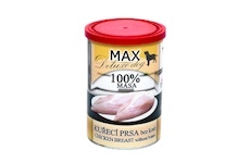 MAX Deluxe Dog kuřecí prsa bez kosti, konzerva 400 g