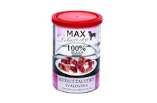 MAX Deluxe Dog kuřecí žaludky - svalovina, konzerva 400 g