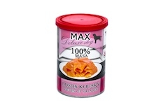 MAX Deluxe Dog losos kousky, konzerva 400 g