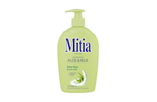 Mitia tekuté mýdlo 500ml Aloe&Milk s dávkovačem