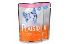 Plaisir Cat Kitten kuřecí v omáčce, kapsička 100 g 