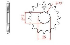 řetězové kolečko pro sekundární řetězy typu 428, JT - Anglie (15 zubů)