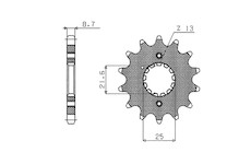 řetězové kolečko pro sekundární řetězy typu 530, SUNSTAR (15 zubů)