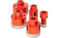 Sada 5 ks vykružovacích diamantových korunek, ø 20-68 mm, závit M14 - EXTOL PREMIUM