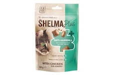 Shelma Cat Snack Anti-hairball polštářky GF 60 g