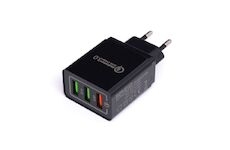 Síťová nabíječka QUICK CHARGE 3.0, 3xUSB KRAFT&DELE