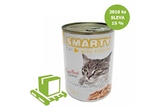 SMARTY Cat Drůbeží chunks, konzerva 410 g (paleta 2016 ks) PALETA 15 %