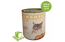 SMARTY Cat Drůbeží chunks, konzerva 810 g (paleta 1056 ks) SLEVA 15 %