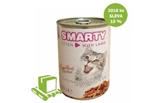 SMARTY Cat Kitten Jehněčí chunks, konzerva 410 g (paleta 2016 ks) SLEVA 15 %