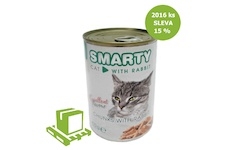 SMARTY Cat Králík chunks, konzerva 410 g (paleta 2016 ks) SLEVA 15 %