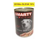 SMARTY Dog Hovězí chunks, konzerva 410 g