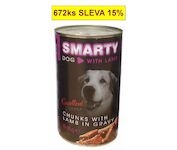 SMARTY Dog  Veal/Telecí  chunks, konzerva 1240 g