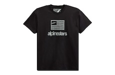 triko FLAG TEE, ALPINESTARS (černá/bílá, vel. XL)