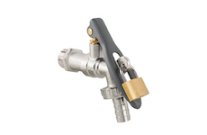 Ventil zahradní s uzamykatelnou pákou LEVER LOCK, vstup 1/2", výstup 3/4" hadičník 1/2- BRADAS