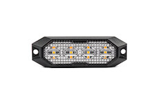 Výstražné osvětlení oranžové 4x3W LED R65 R10 12 / 24V IP6K9K AMIO-03929